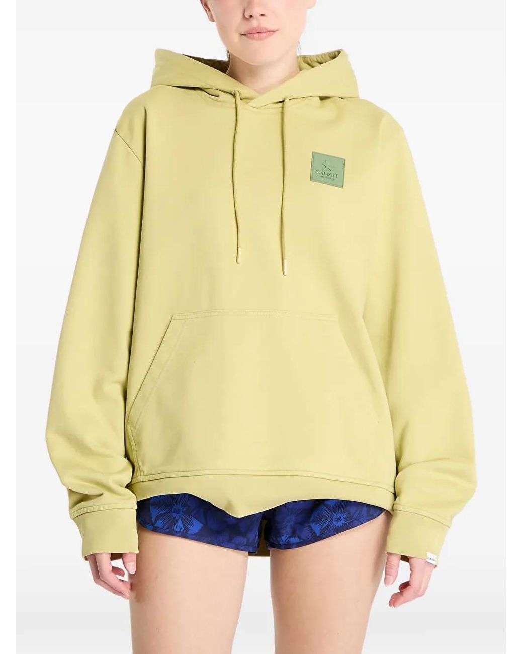 Saysky Yellow Everyday Logo-Patch Hoodie