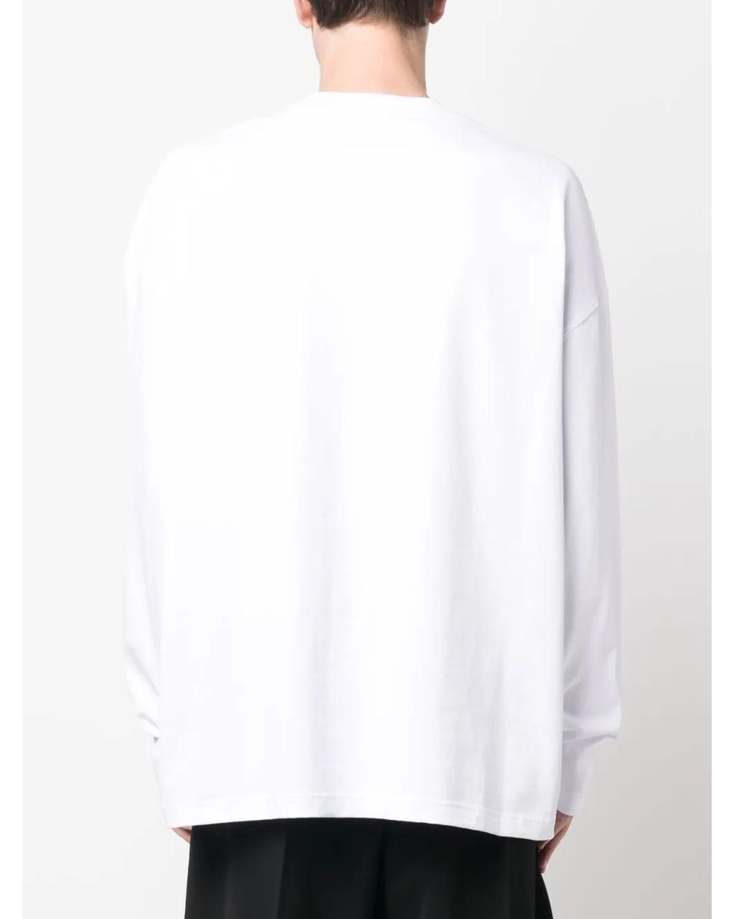 we11done White Logo-Print Cotton Sweatshirt for men