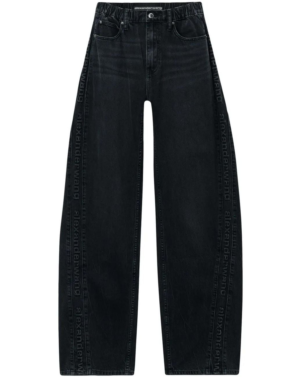 Alexander Wang Blue Logo-Embossed Balloon Jogger Trousers