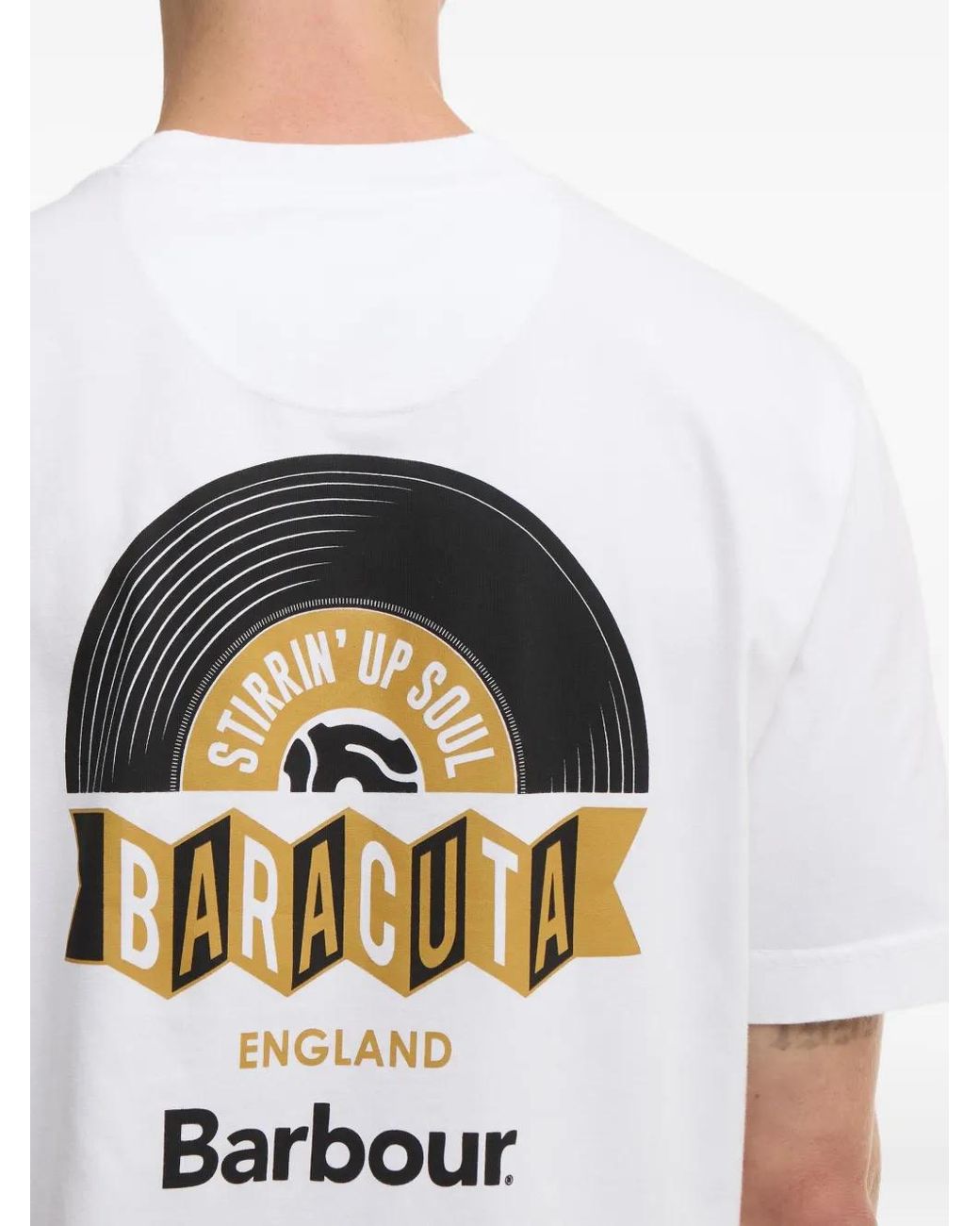 Barbour White Graphic T-Shirt for men