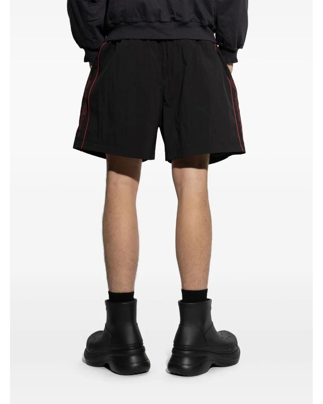 Balenciaga Black Nylon Shorts for men