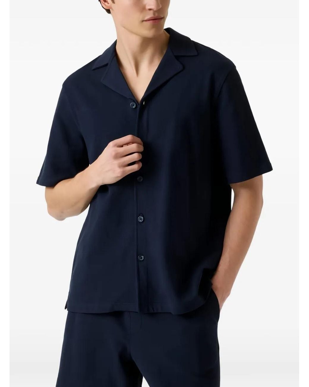Guess Black Knitted Bowling Shirt for men