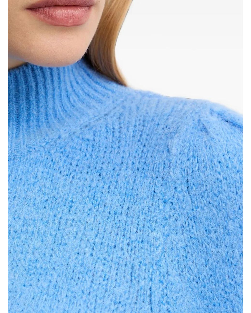 Morgan Blue Pull À Manches Bouffantes
