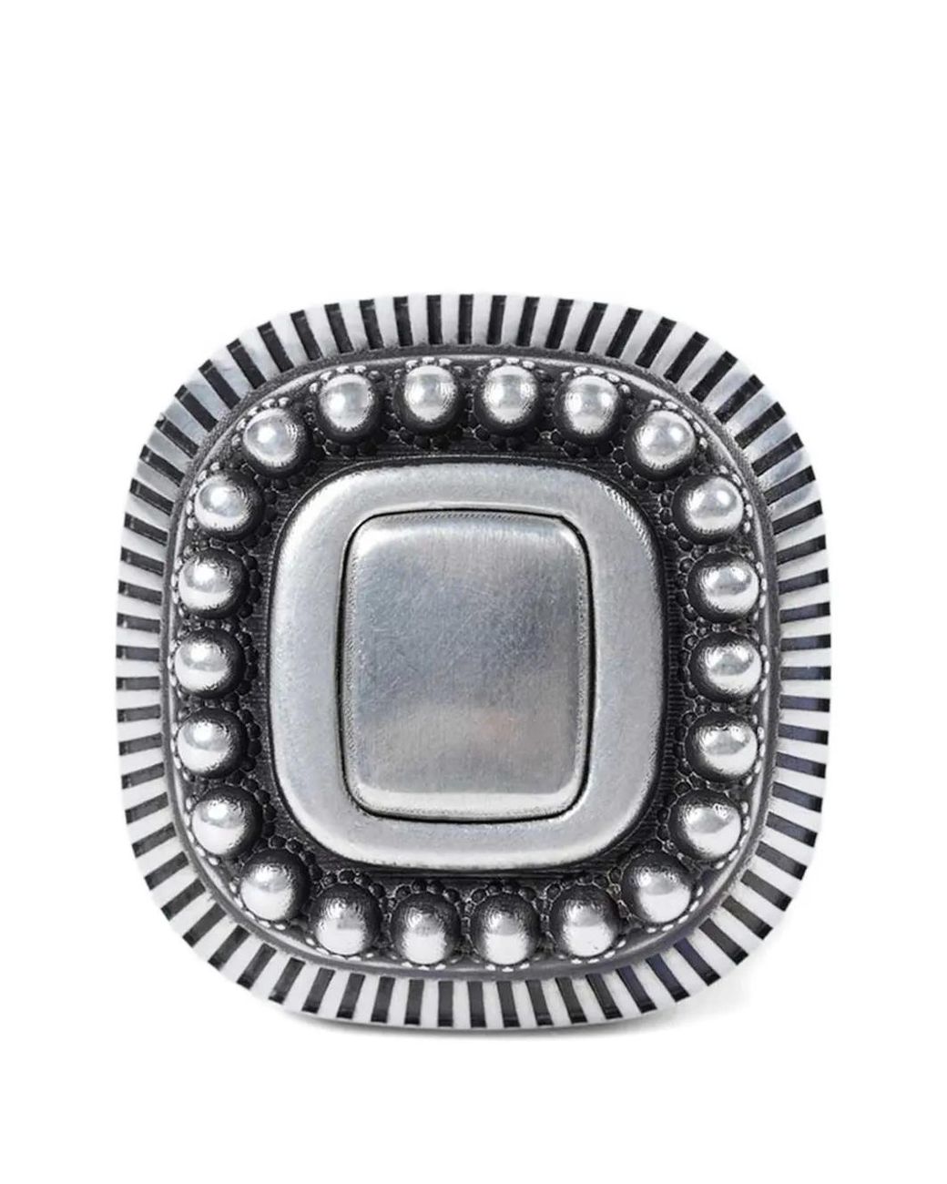 Ann Demeulemeester Gray Char Wide Ring