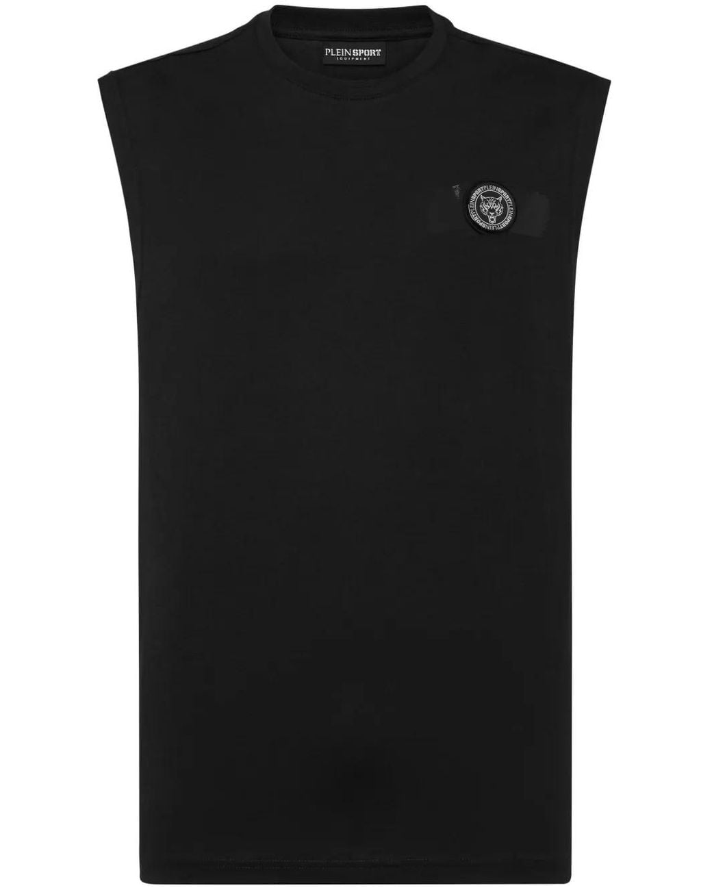 Philipp Plein Black Round-Neck Sleeveless T-Shirt for men