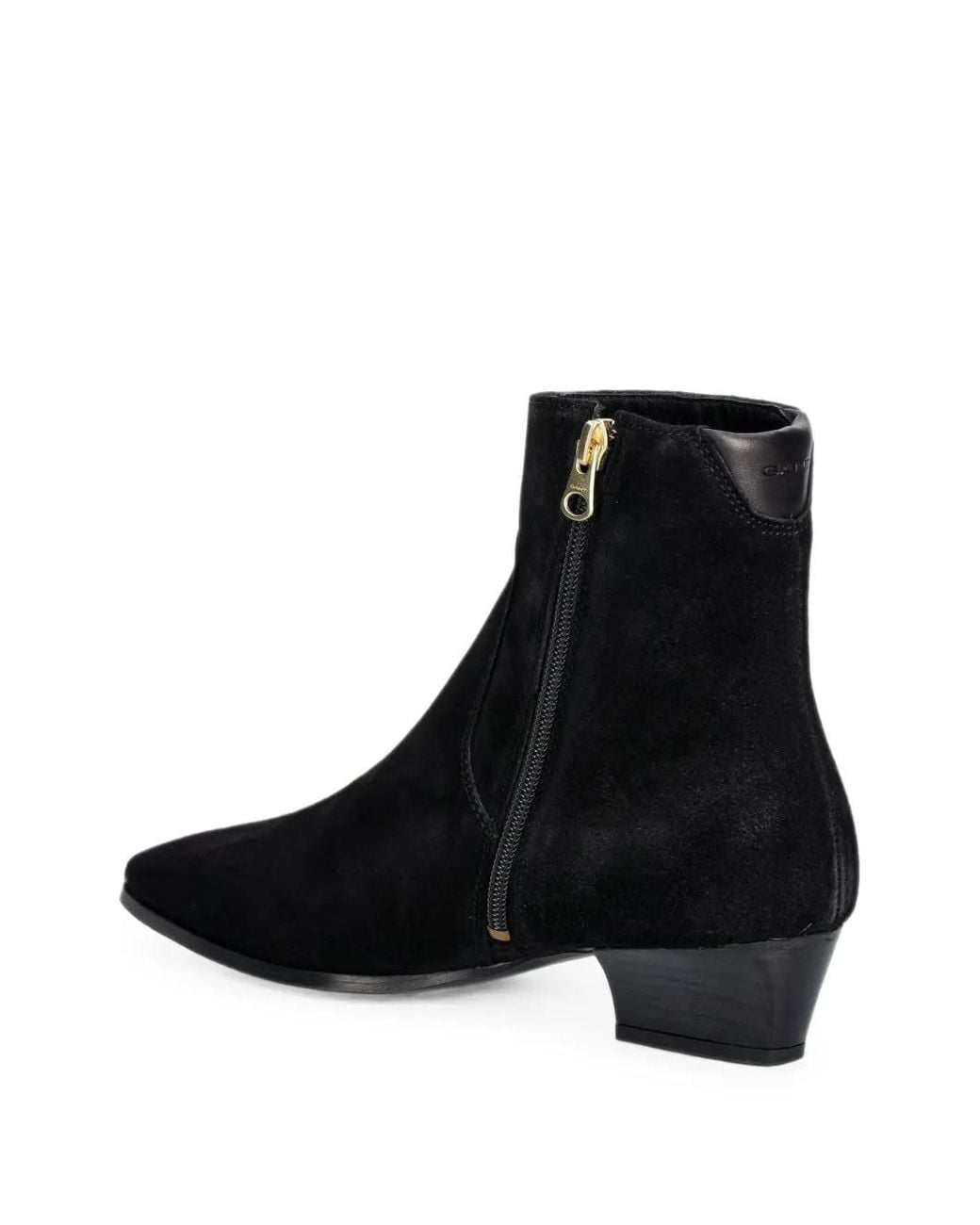Gant Black Pointed-Toe Suede Ankle Boots