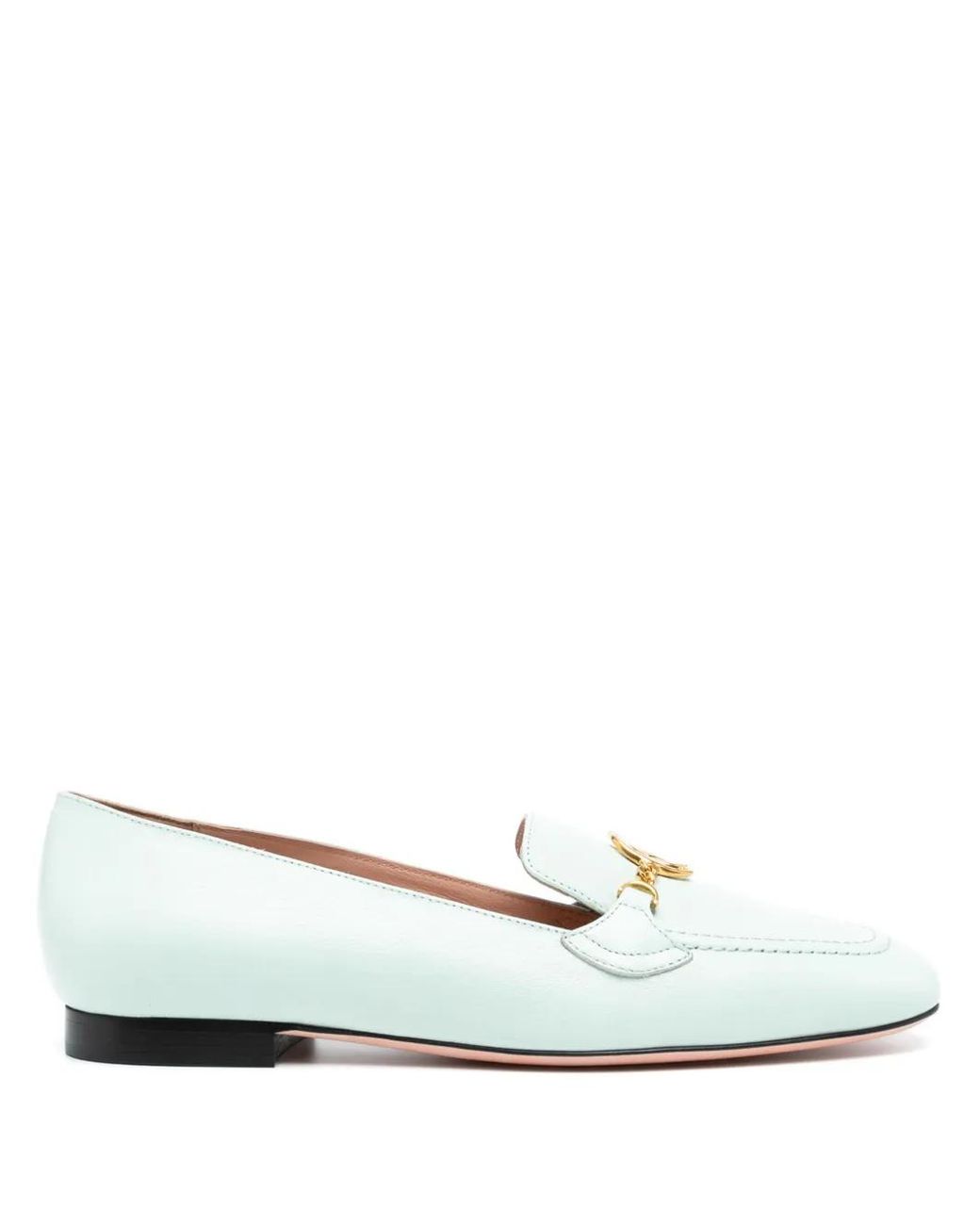 Bally White Daily Emblem Leather Loafers