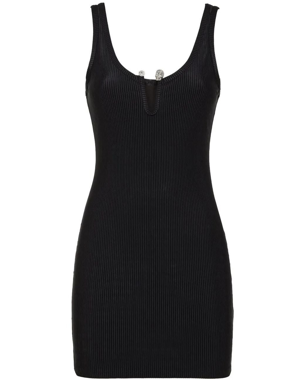 Philipp Plein Black Pierced Mini Dress