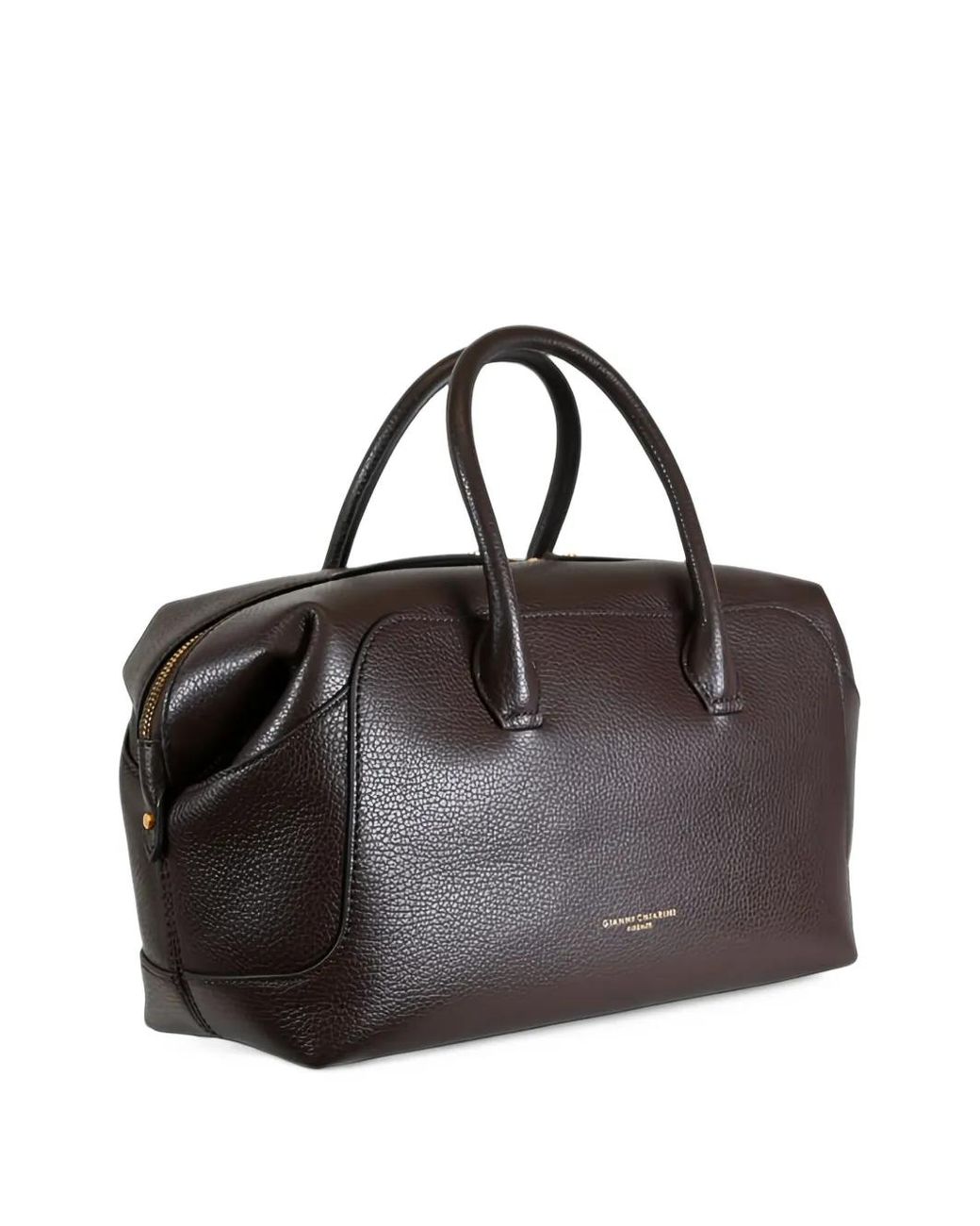 Gianni Chiarini Black Large Gemma Grained Leather Tote Bag