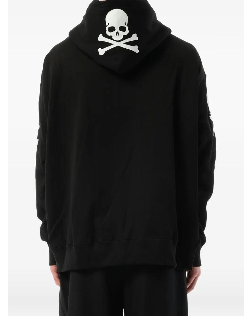 Mastermind Japan Black Skull-Print Drawstring Hoodie for men