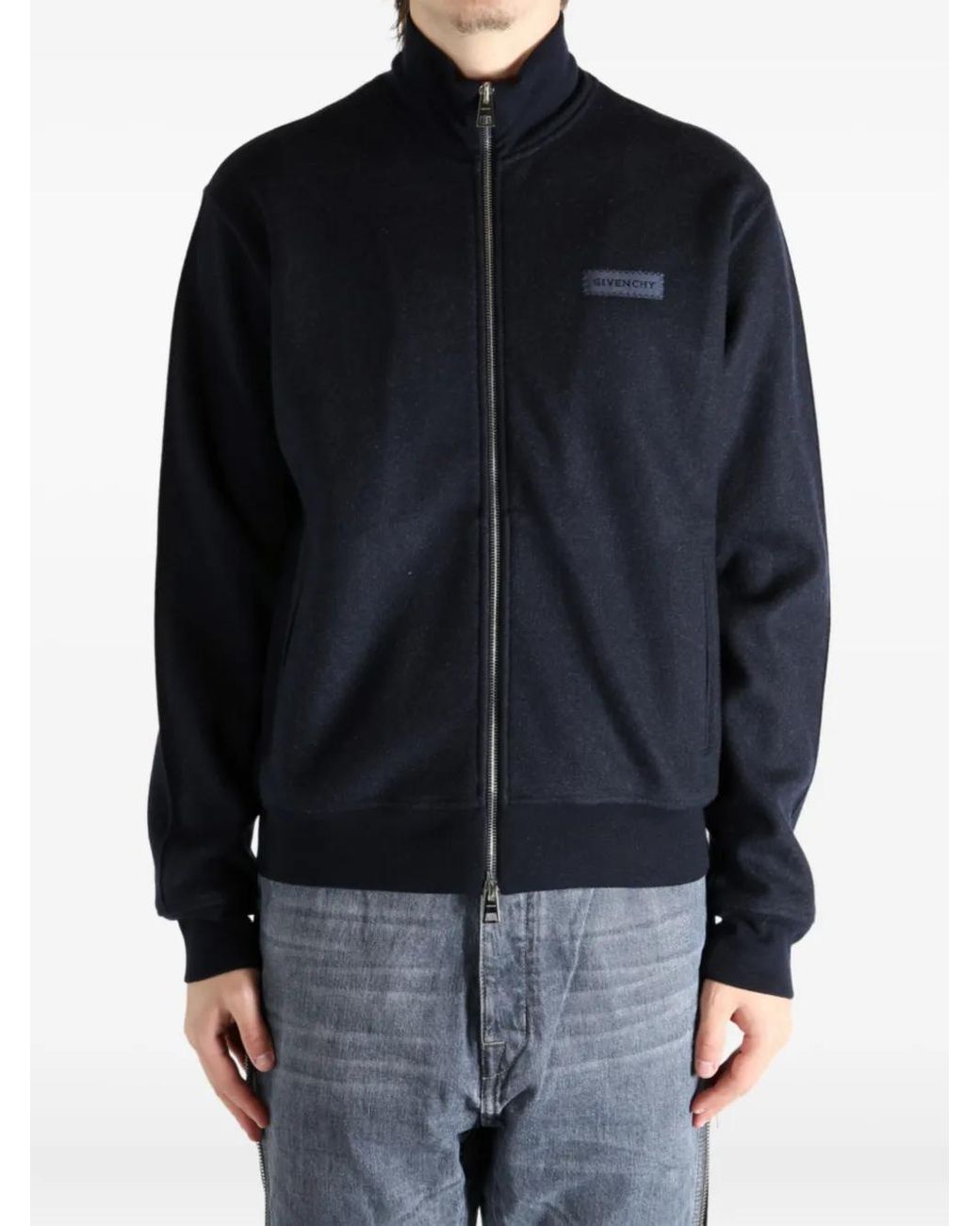 Givenchy Black Pintuck Zippered Cardigan for men