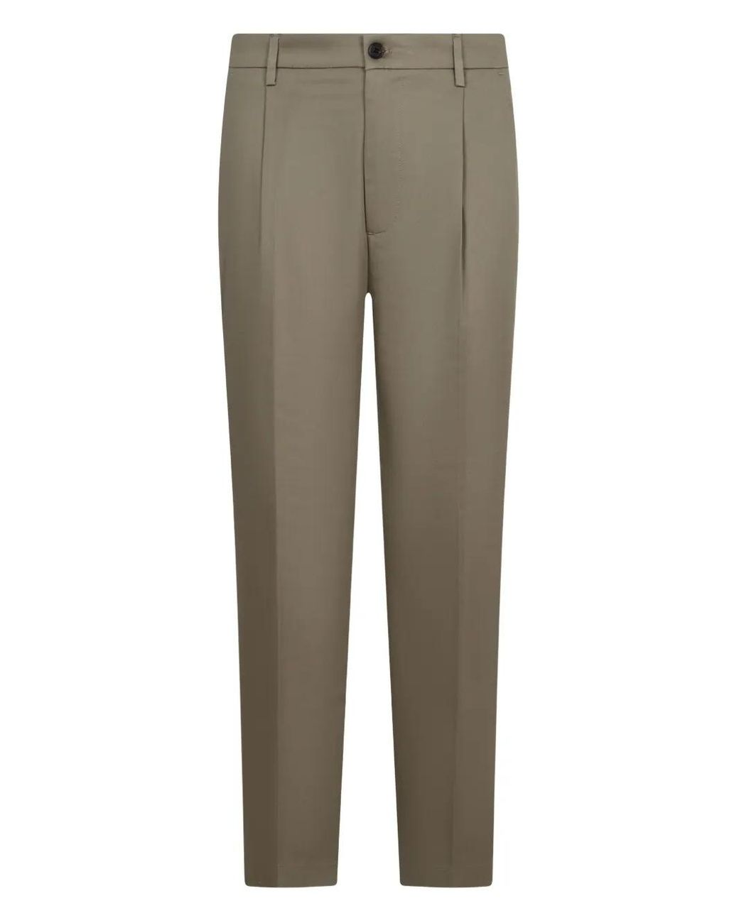 Department 5 Gray Cotton Straight-Leg Trousers for men