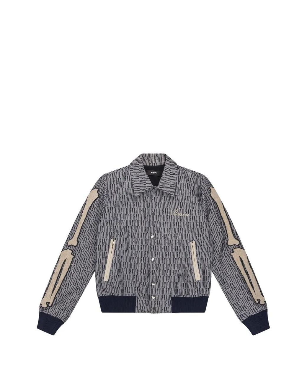 Amiri Bomberjack Met Bones Jacquard in het Gray voor heren