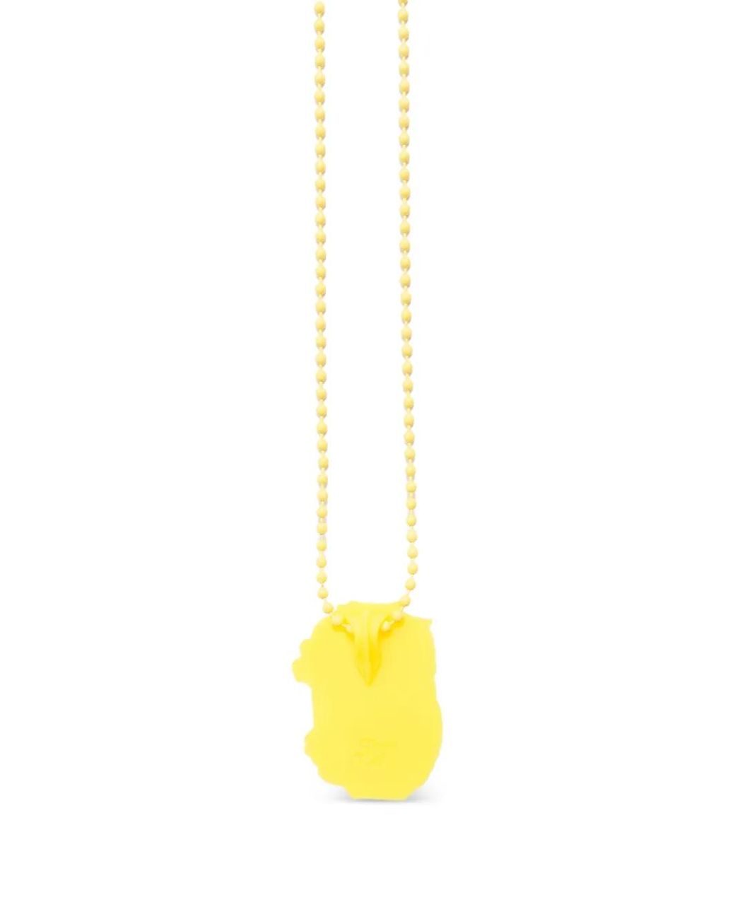 JUN/NAKAYAMA White Sculptural Pendant Ball-Chain Necklace