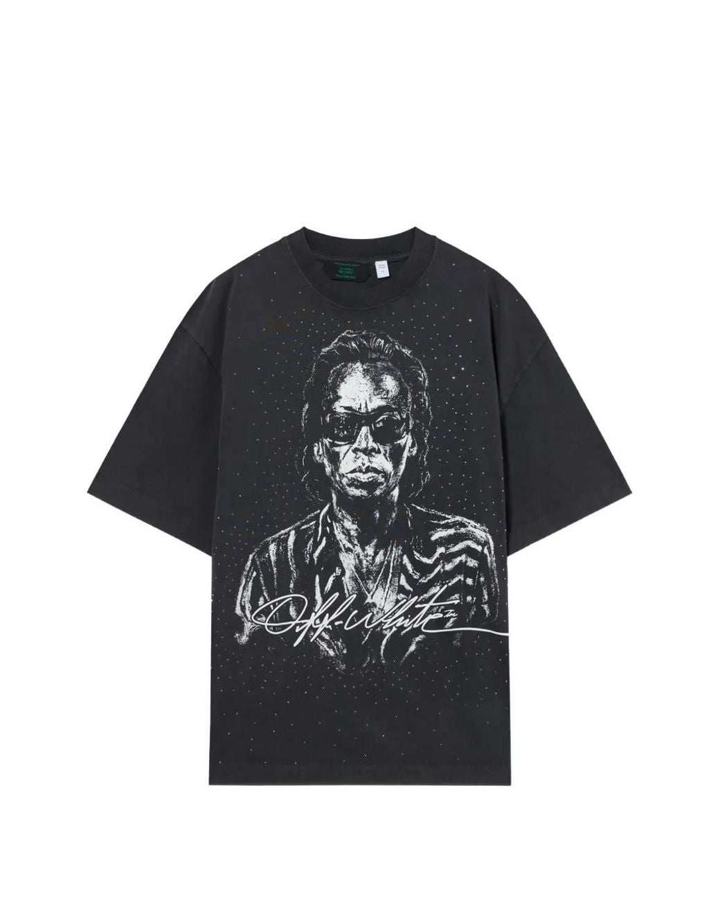 Off-White c/o Virgil Abloh Black Mr. Davis Stadium T-Shirt for men