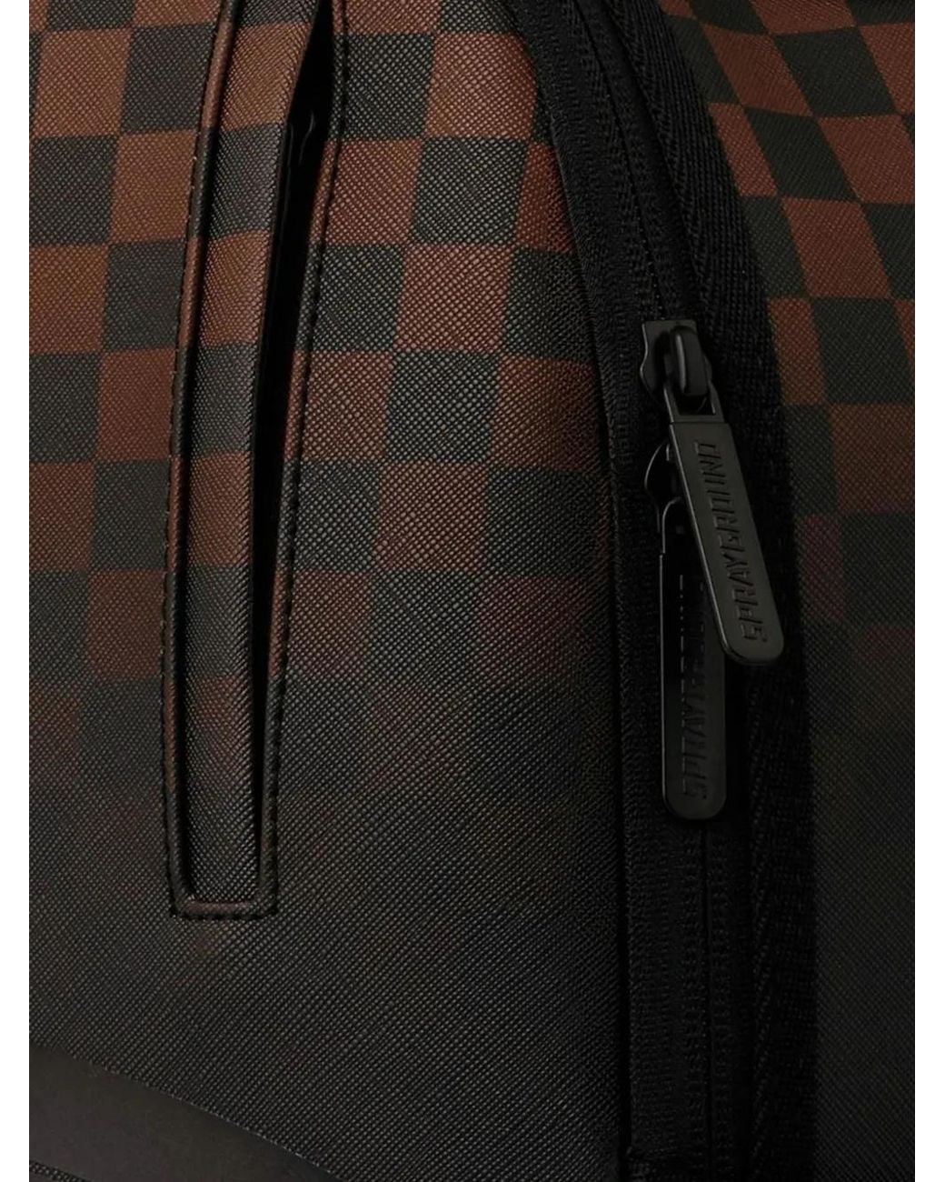 Sprayground Black Check Ghost Drip Backpack for men