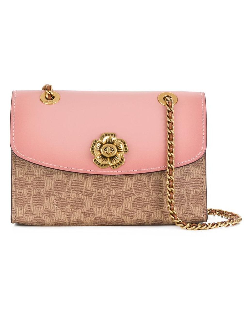 COACH Parker Bi-colour Bag in Pink | Lyst Canada