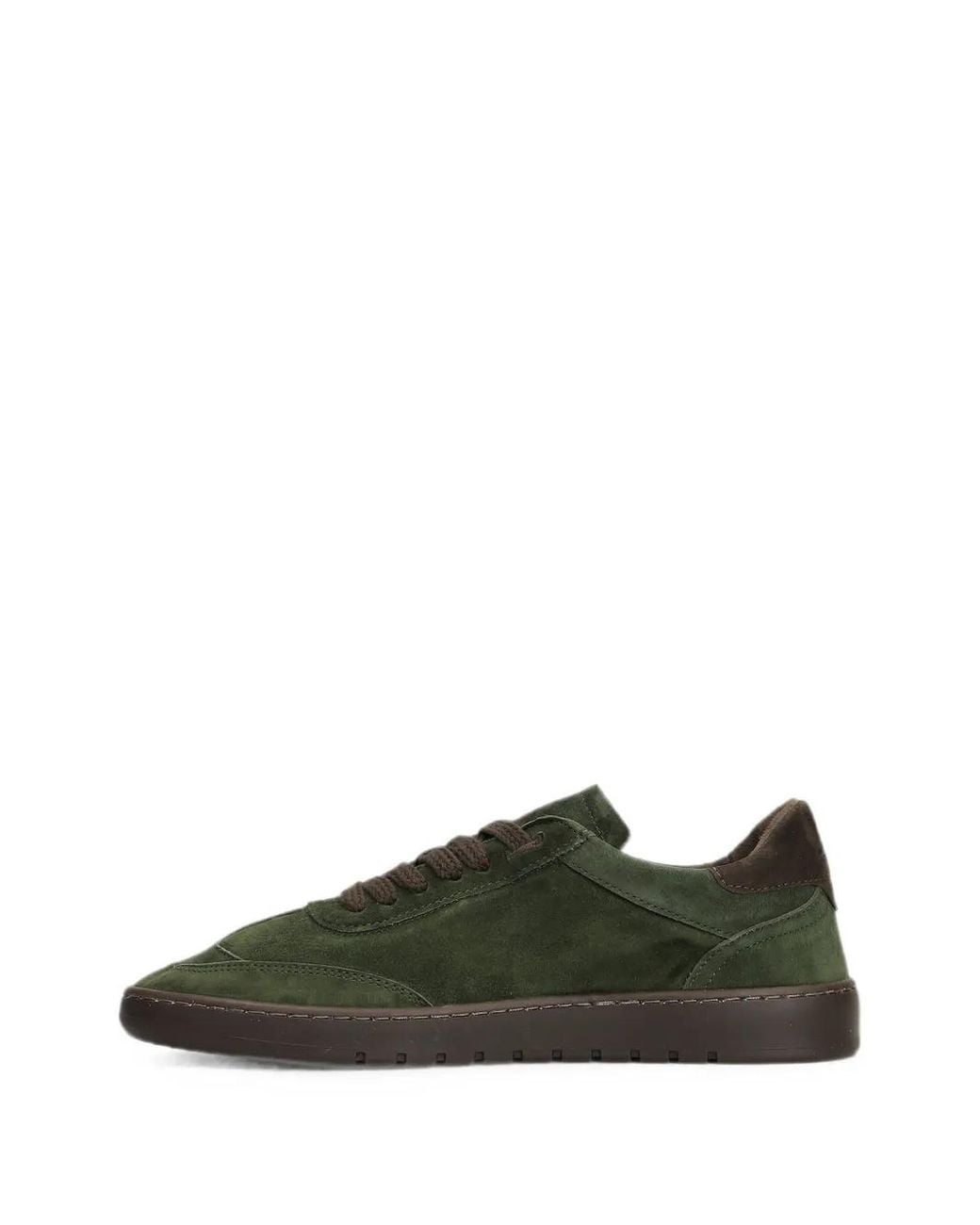 PIUMESTUDIO Green Suede-Panel Sneakers for men