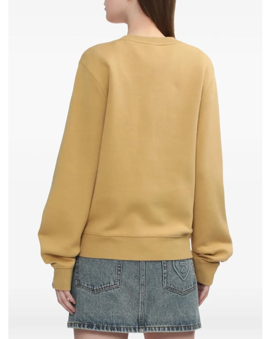 A Bathing Ape Natural Appliqué Crew-Neck Sweatshirt