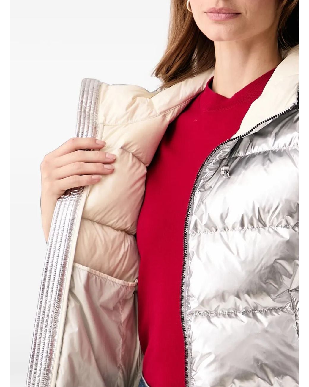 Colmar Gray Metallic Puffer Jacket