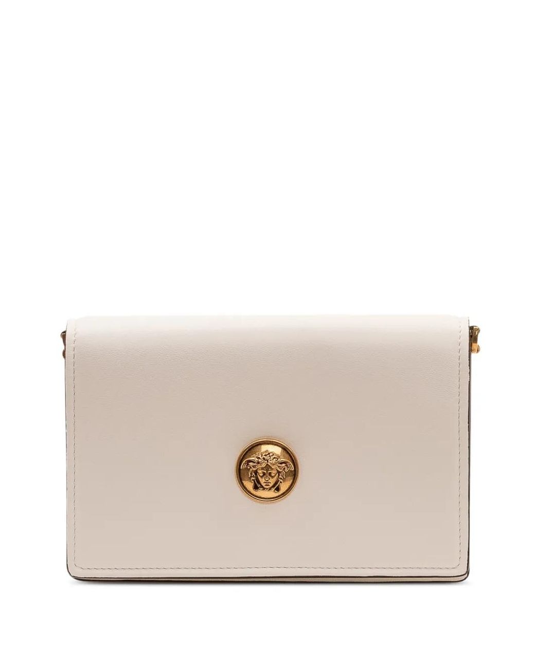 Versace Natural Mini Lamb Leather Handbag With-Tone Hardware