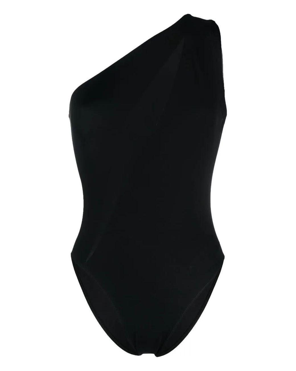 Versace Black One-shoulder Lycra One Piece Swimsuit