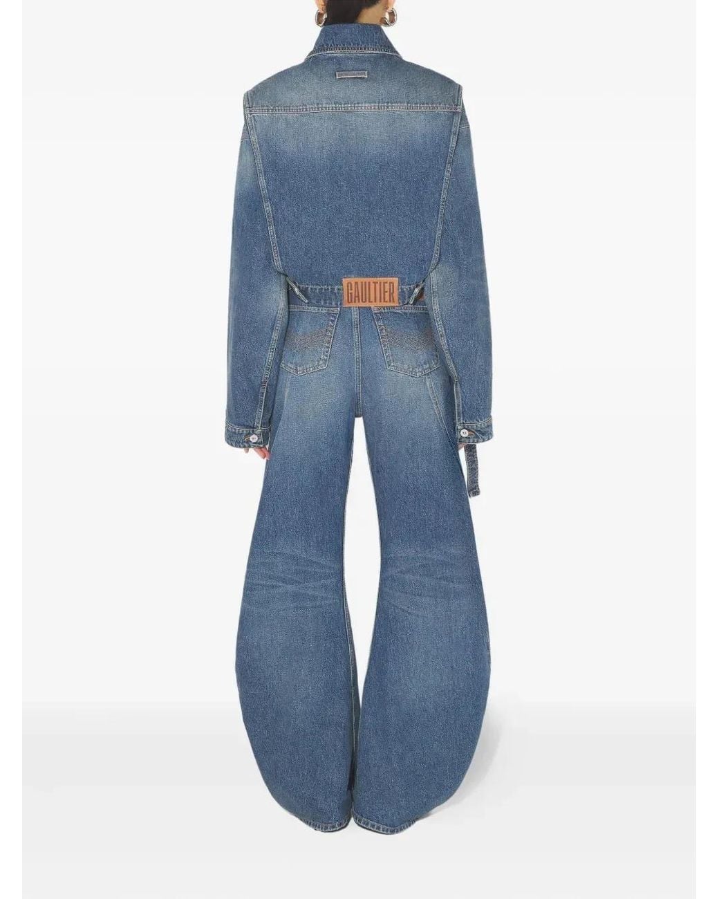 Jean Paul Gaultier Blue Low Waisted With Strap Detail On The Front
