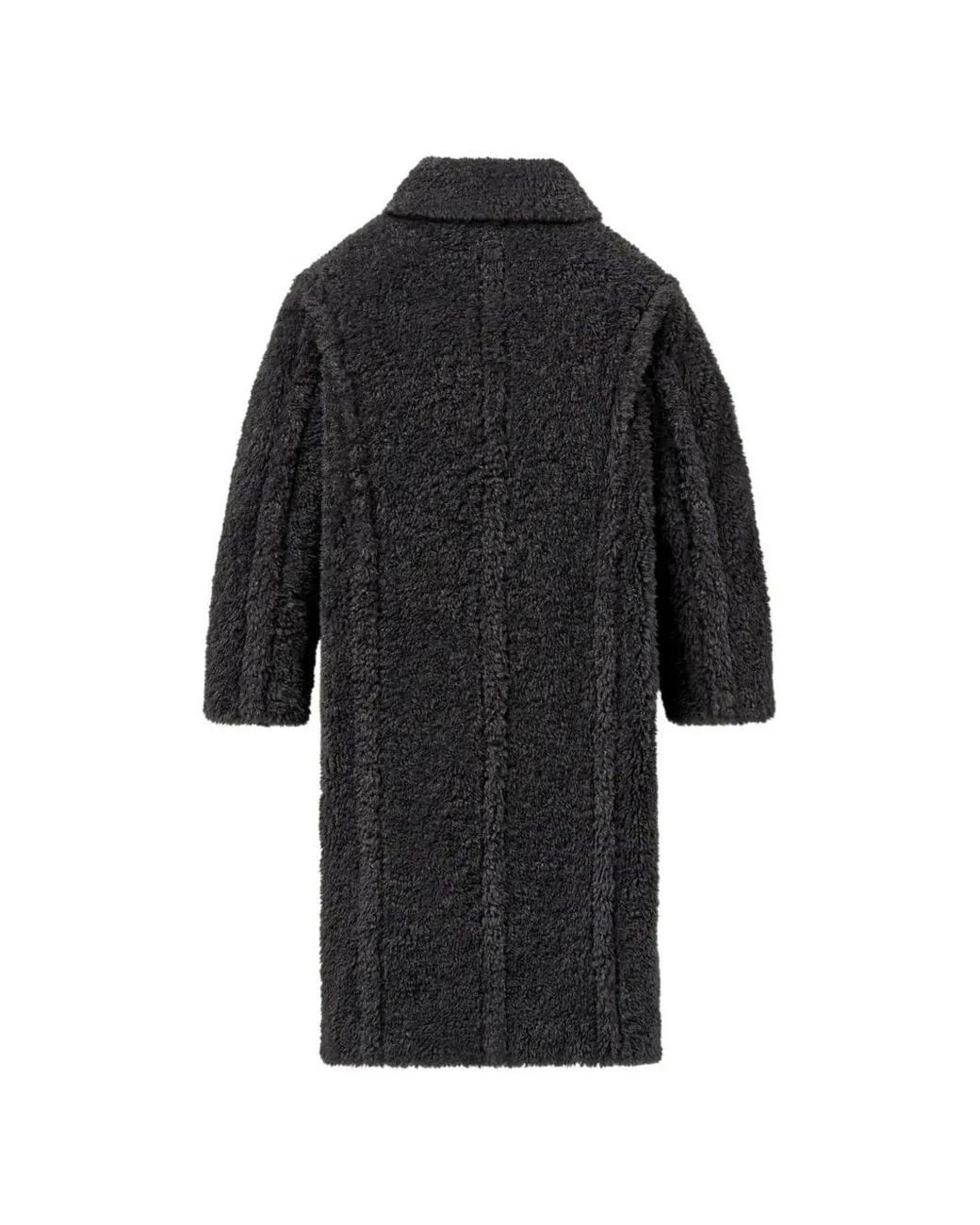 Ugg Black Gertrude Long Teddy Coat Ii