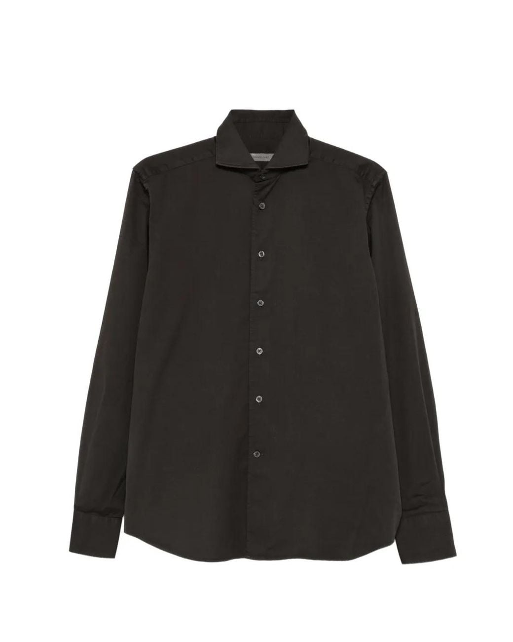 Corneliani Black Spread-Collar Button-Down Shirt for men