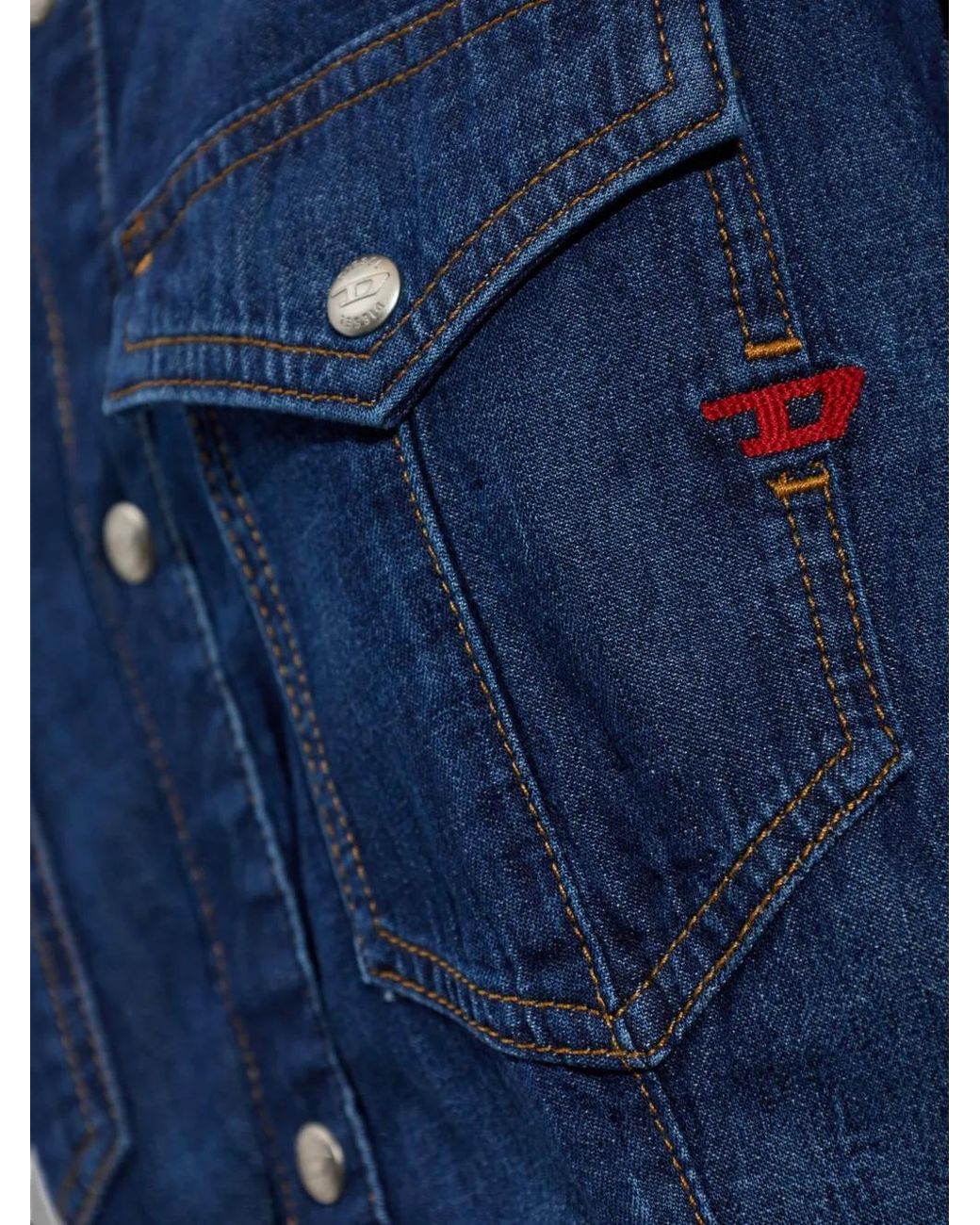 DIESEL Blue De-Waves Denim Shirt