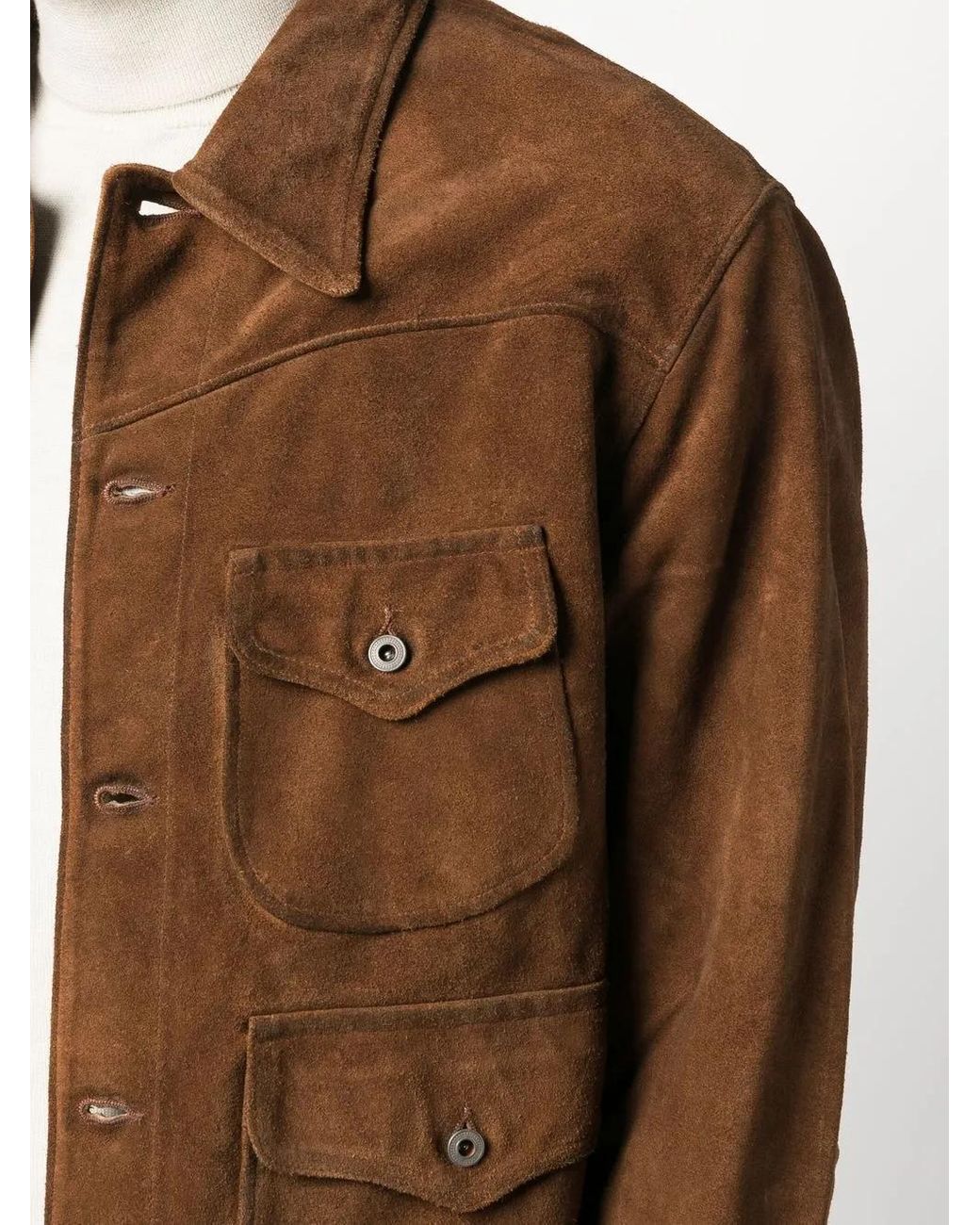 Giacca-Camicia di RRL in Brown da Uomo