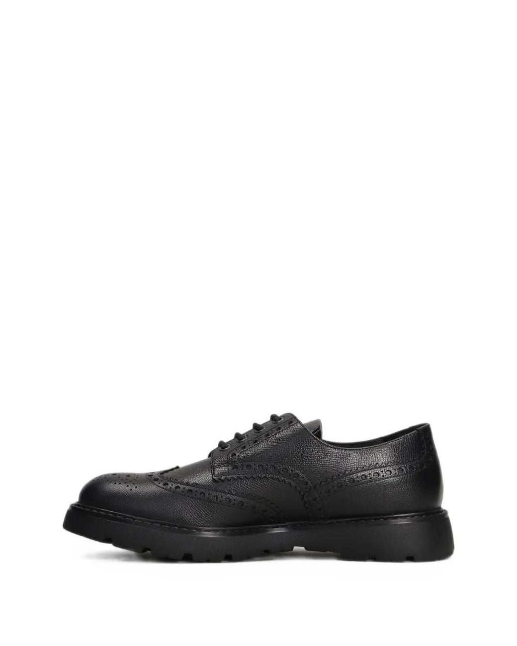 Doucal's Black Leather Brogues Shoes for men