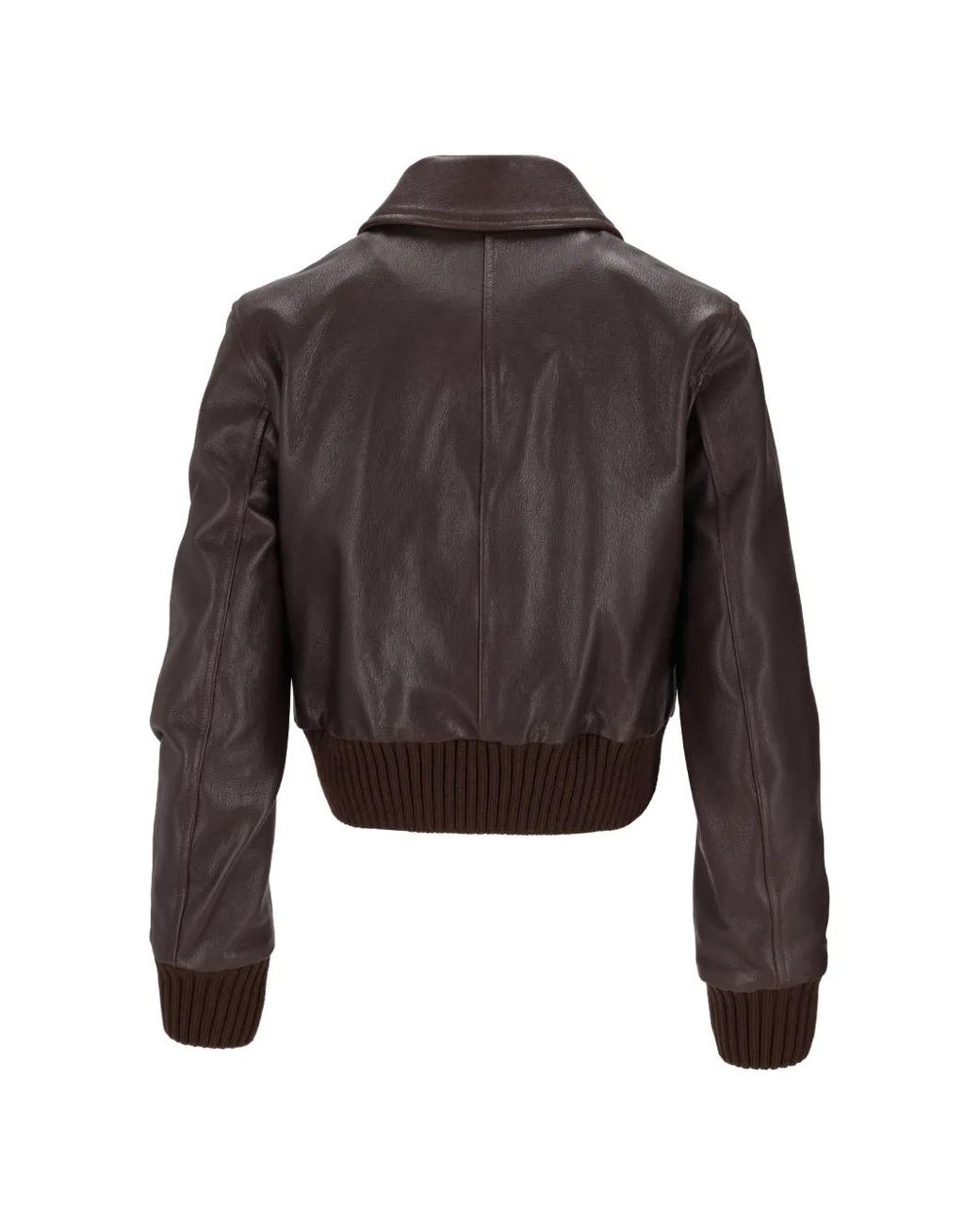 LA ROSE Brown Veste Capra À Bords Côtelés