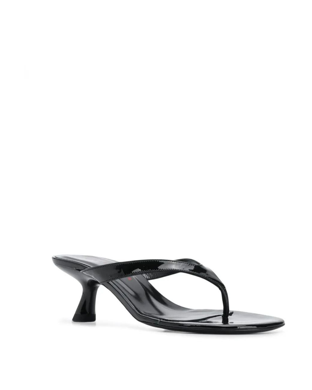 Simon Miller Black Beep Patent-leather Sandals