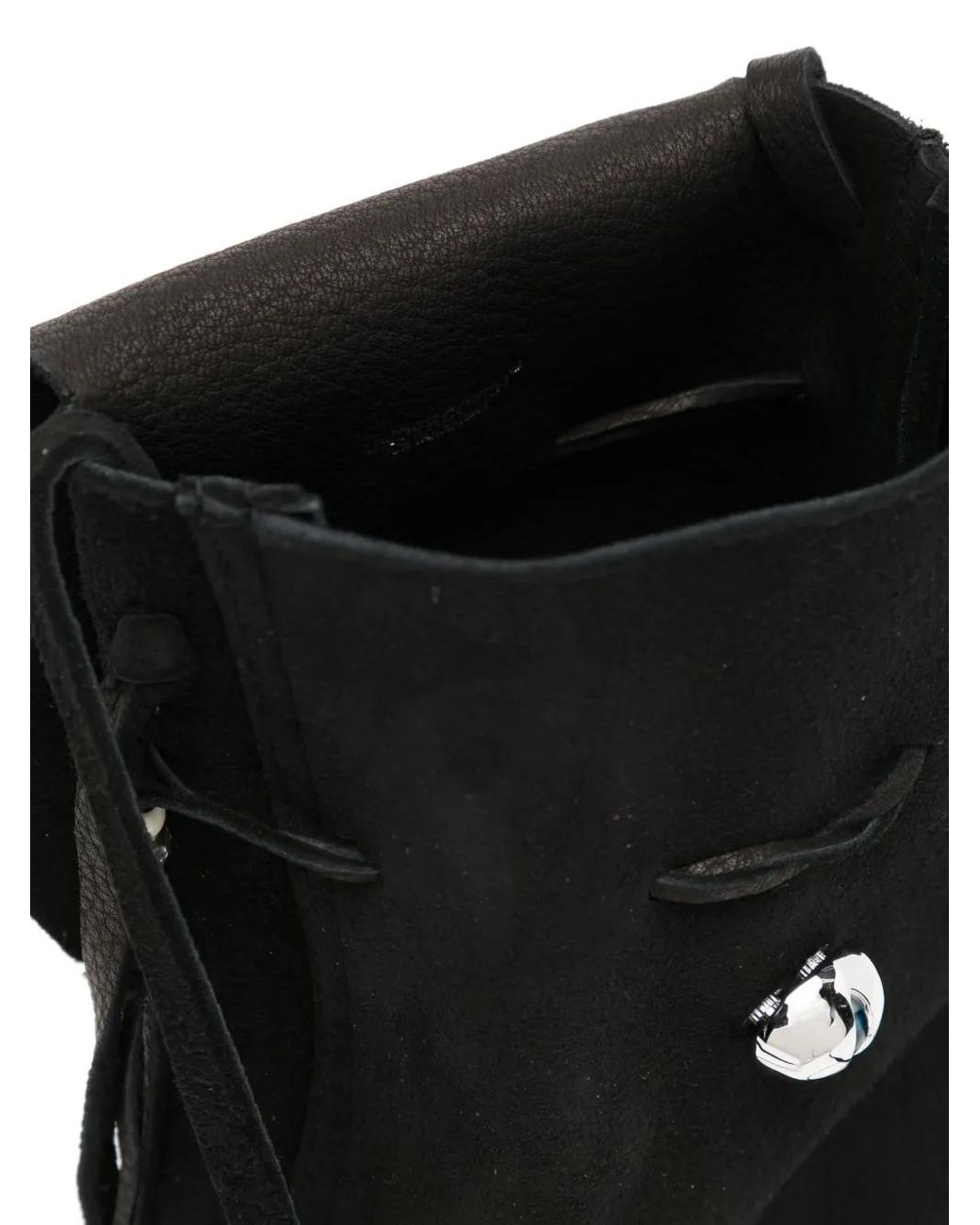Undercover Black Leather Messenger Bag for men