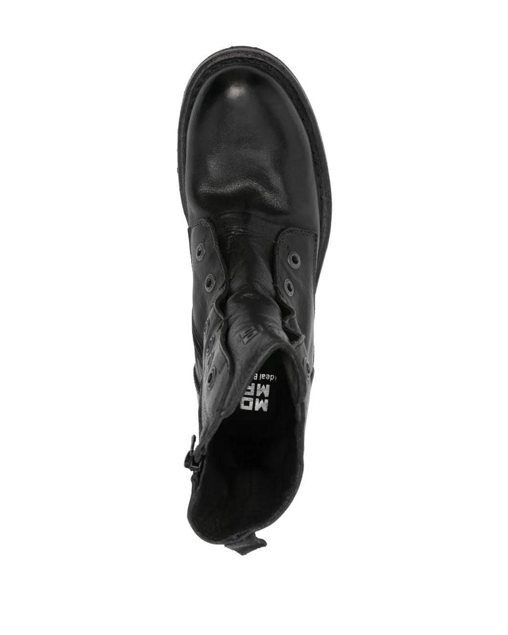 Moma Black Leather Boots