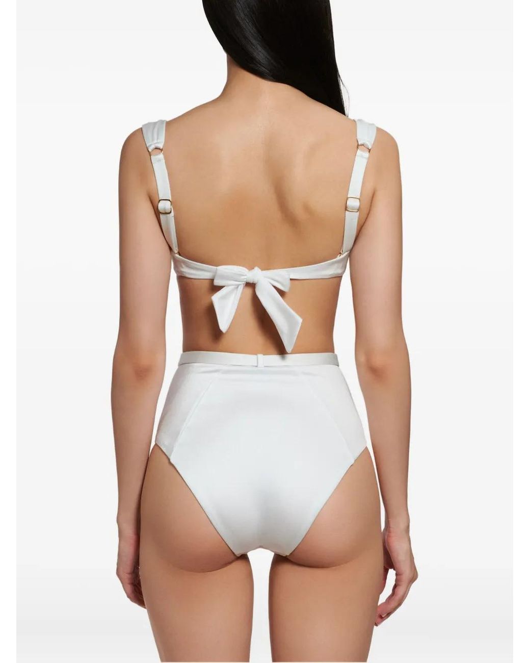 Noire Swimwear White Seashell Bandeau Bikini
