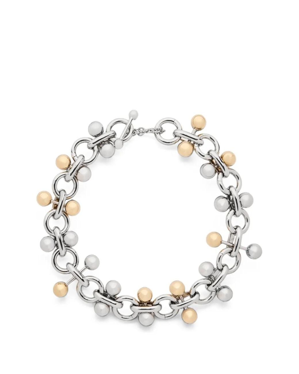 Rabanne Metallic Bicolor Archival-Inspired Necklace