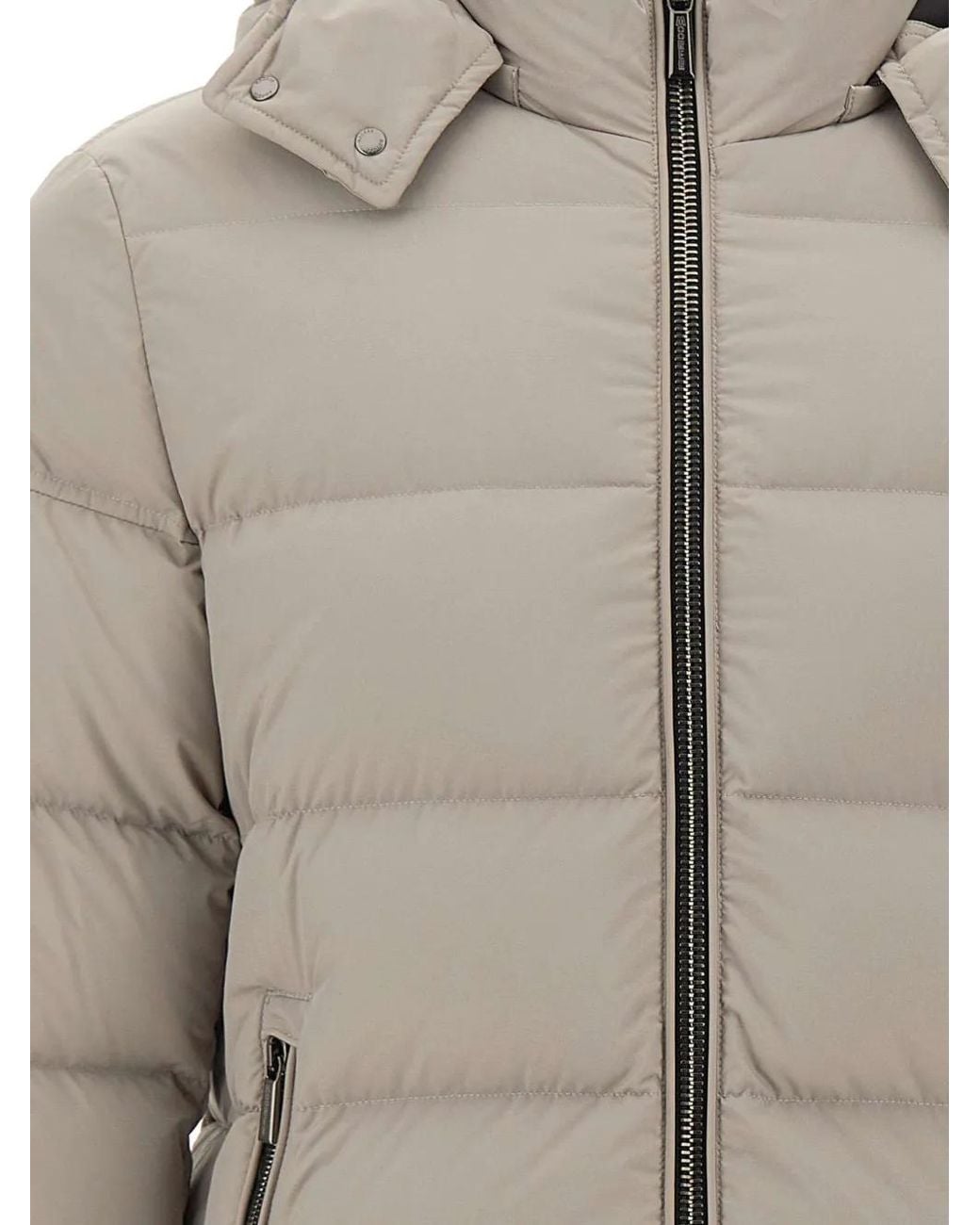 Moorer Gray Pocket-Sleeve Padded Jacket for men