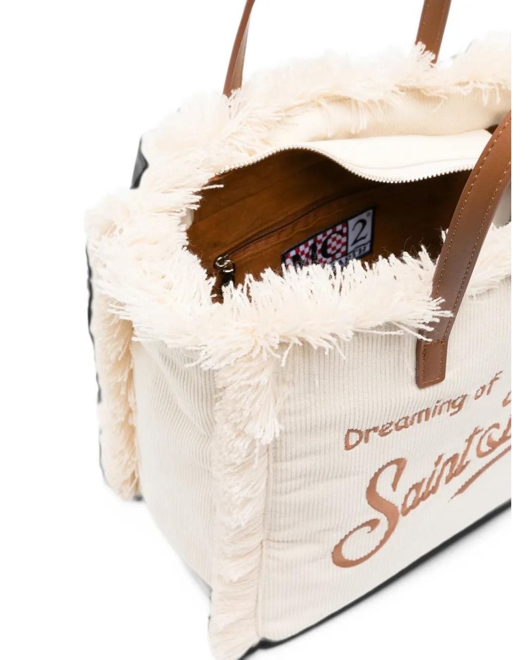 Mc2 Saint Barth Natural Colette Corduroy Tote Bag