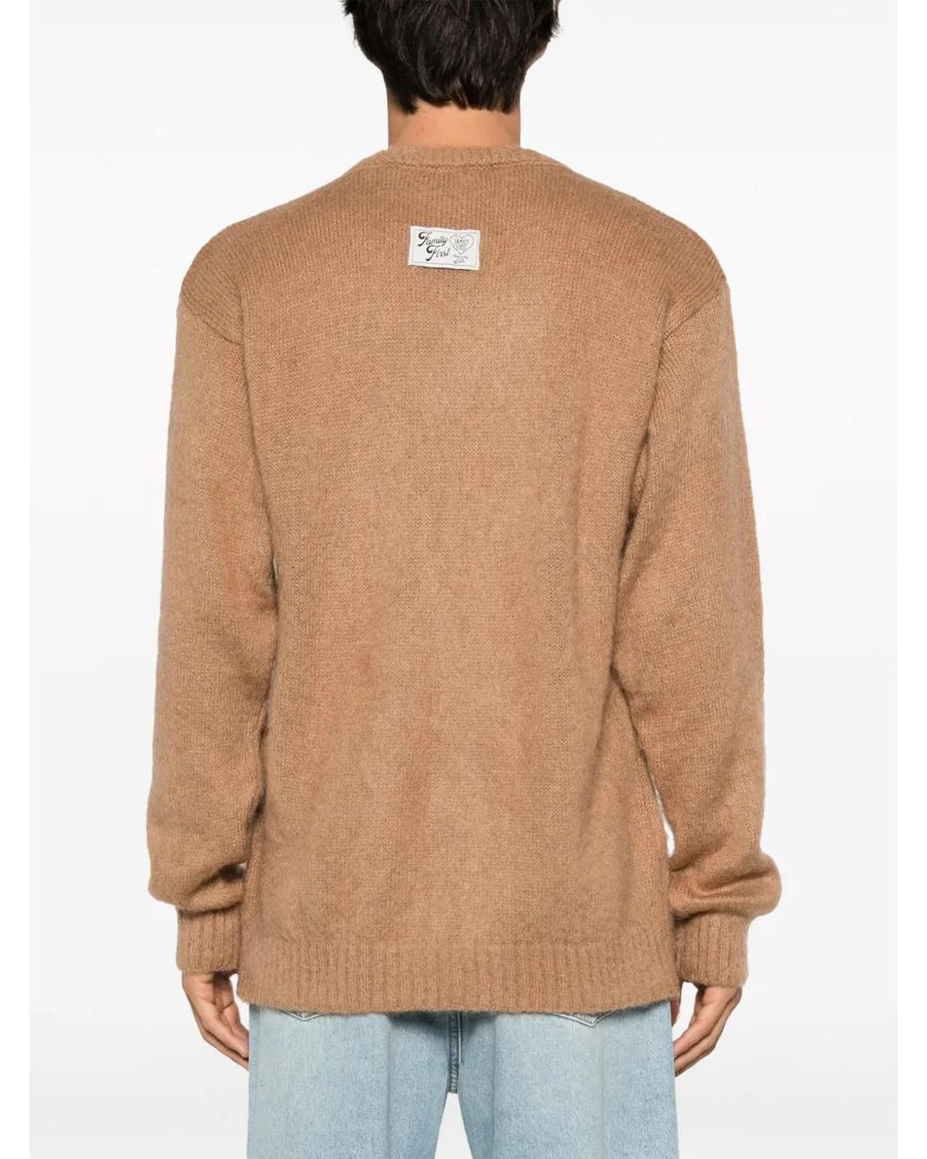 FAMILY FIRST Brown Brushed-Effect Mohair-Blend Jumper for men