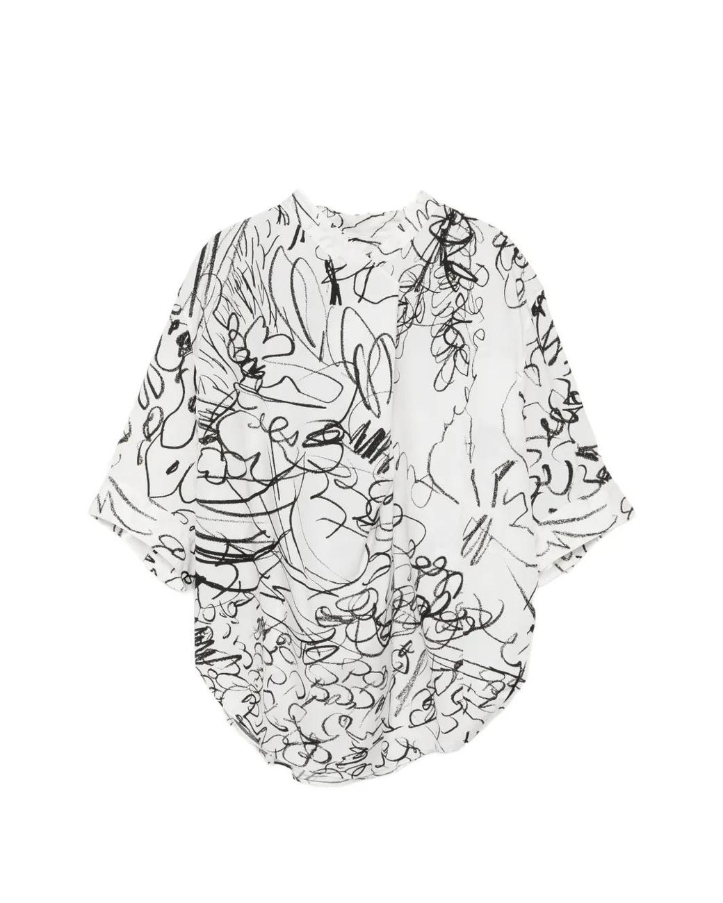 JNBY White Botanical Blouse