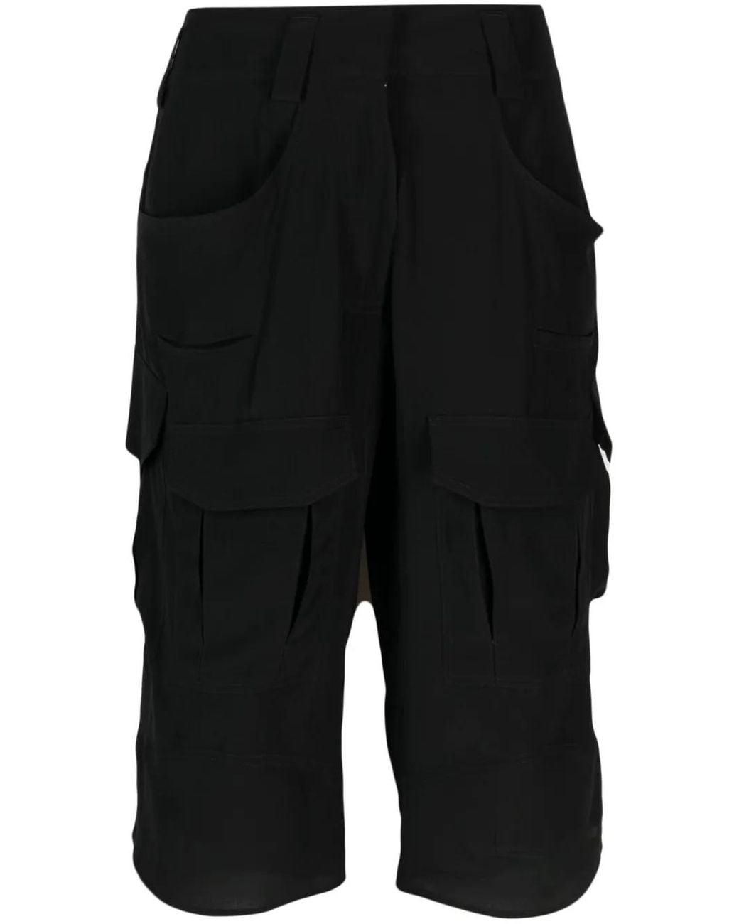 Givenchy Black Cargo Knee-Length Shorts