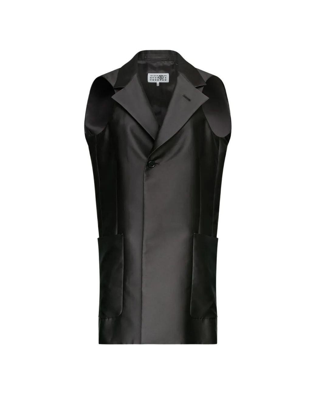 MM6 by Maison Margiela Black Sleeveless Waistcoat