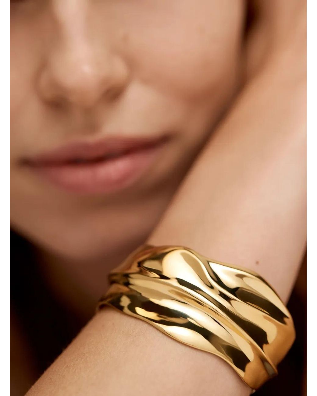 Monica Vinader Brown Nomade Cuff Bracelet