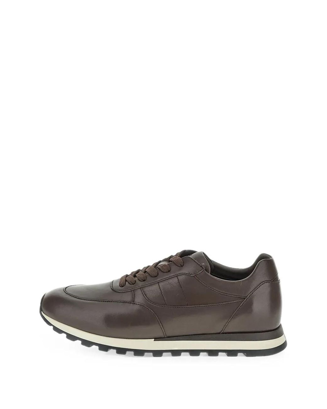 Paul & Shark Gray Soleo Leather Sneakers for men