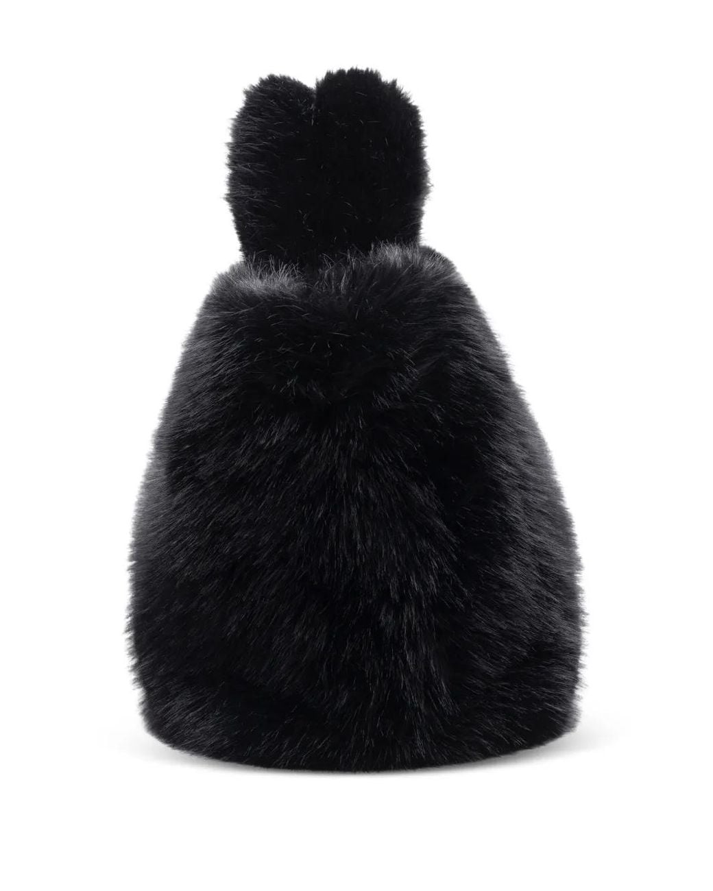 Stand Studio Black Livi Faux-Fur Zipped Tote Bag