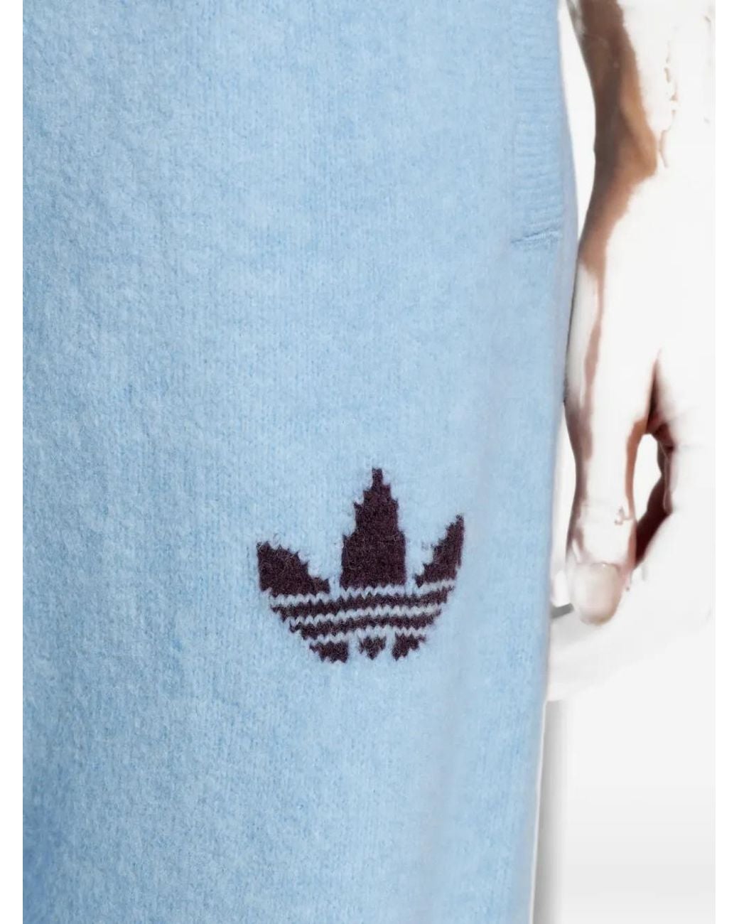 Adidas Blue Logo-Embroidered Track Pants