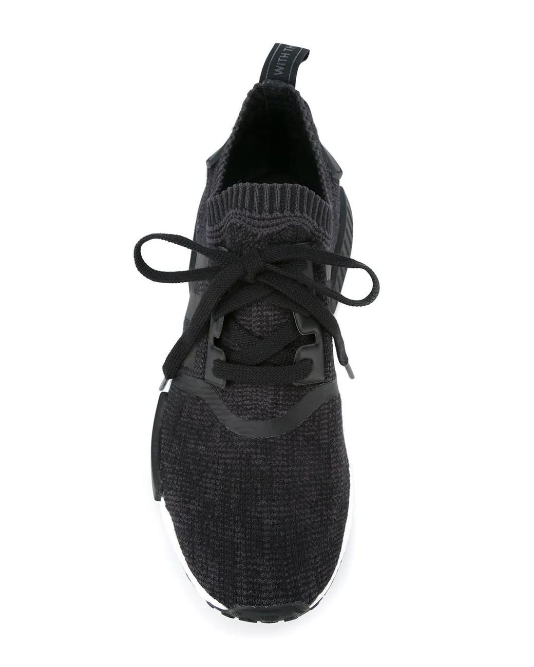 Adidas Black Nmd_R1 Primeknit "Winter Wool" Sneakers