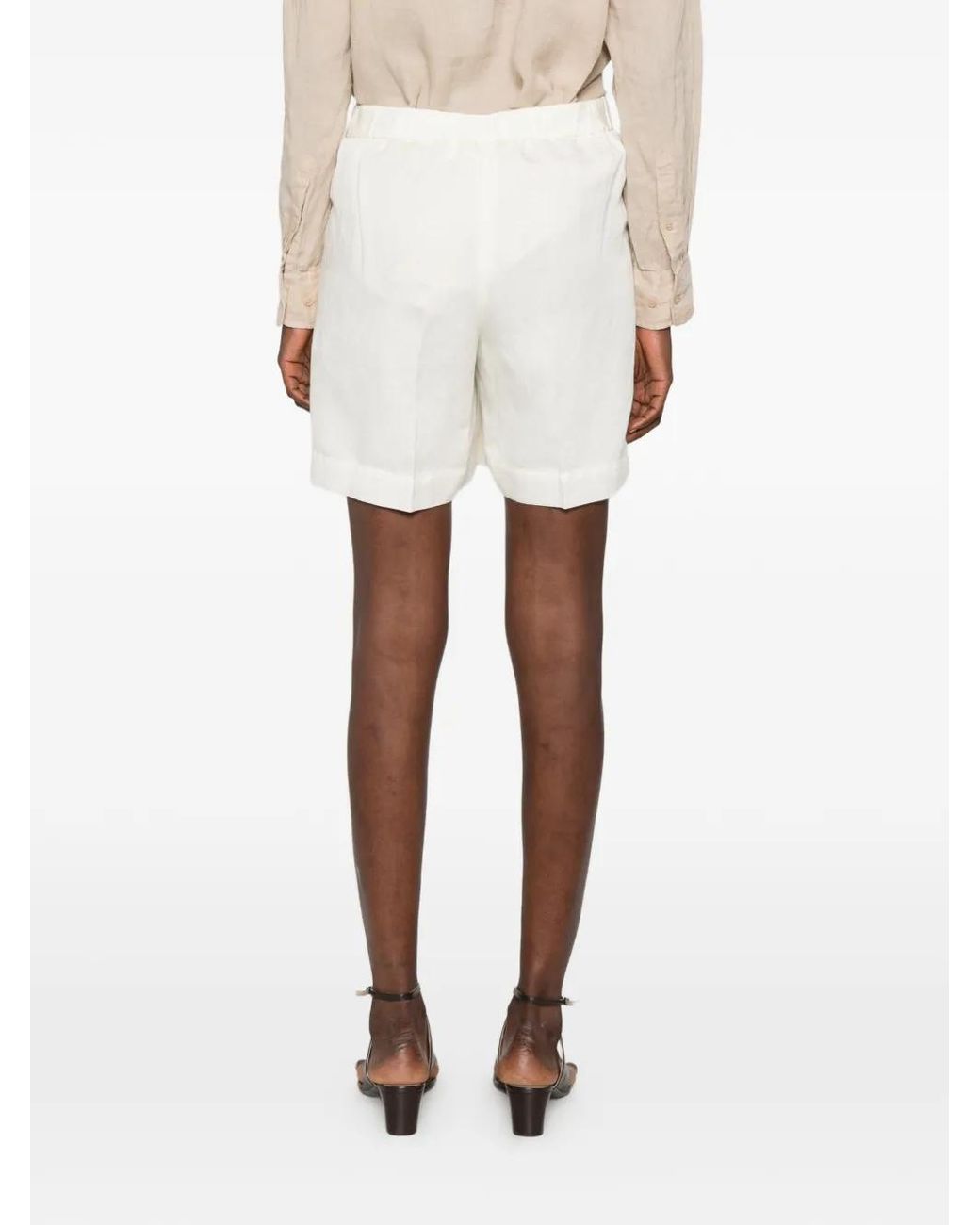 Gant White Elasticated-Waistband Shorts